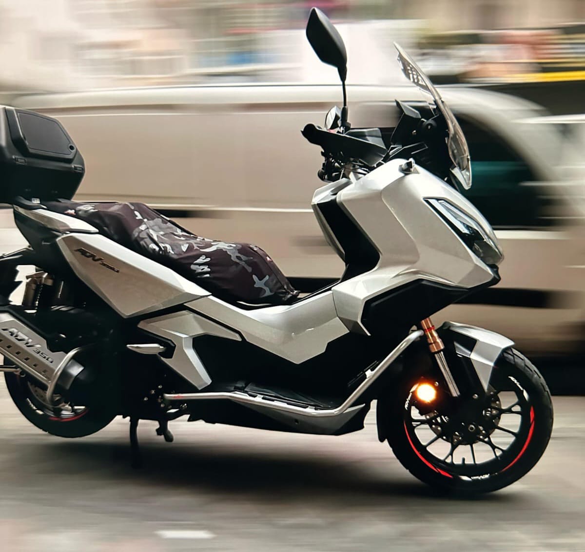 9484a8c5-6c30-4d56-b100-a1d9d04549f7 ADV 350 KISA KORUMA DEMİRİ 2023 - 2025 MODEL UYUMLU GRİ RENK - Görsel 1